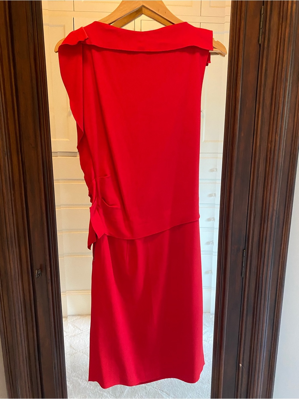 Reiss - Robyn Ruffle Red Dress - Picture 4 of 8